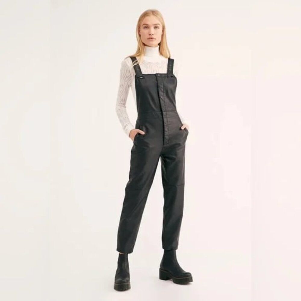 Free People Mod Moto Dungarees Jumpsuit - 4